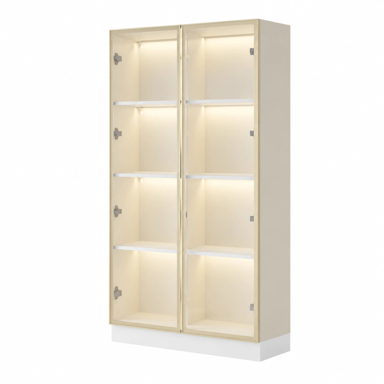 Vitrinenschrank – 80 × 40 × 160 cm, mit Ablagen, für Esszimmer und Wohnzimmer