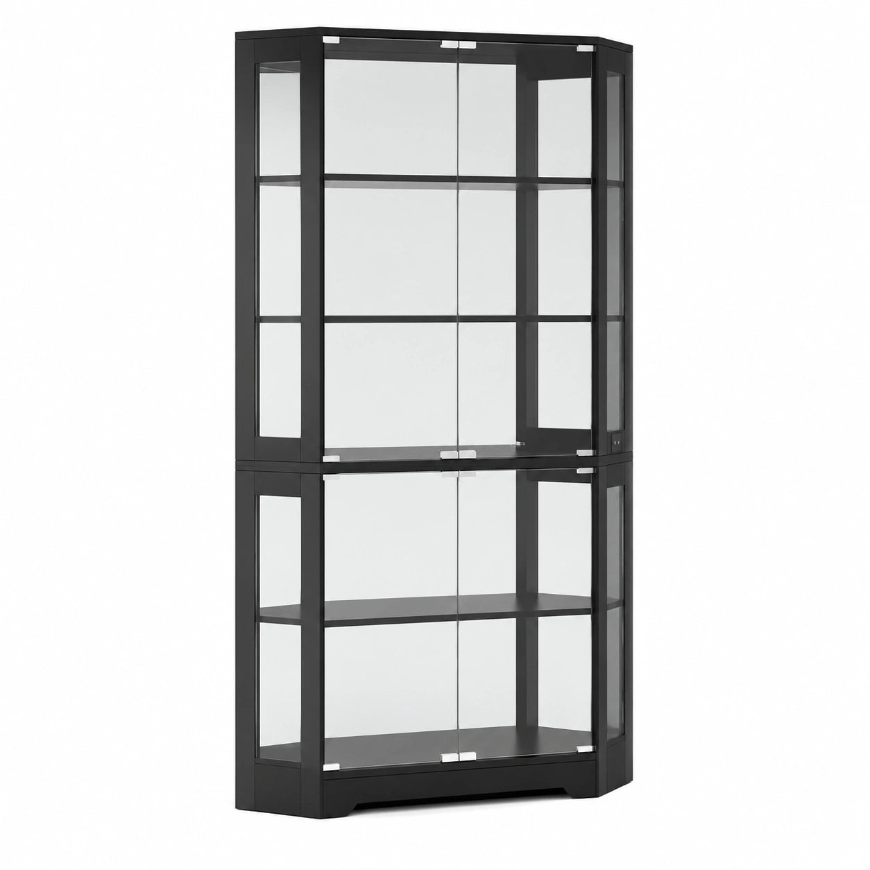 Vitrine – 180 cm, mit LED-Beleuchtung, für Wohnzimmer, Schlafzimmer und Büro