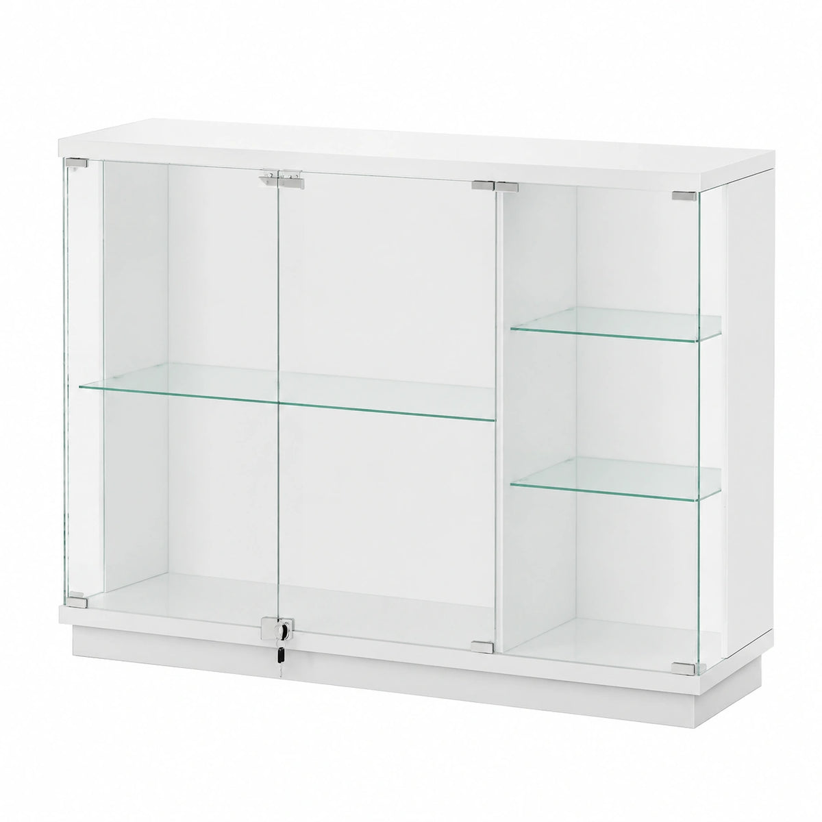 Glasvitrine – mit LED-Beleuchtung, aus Holz
