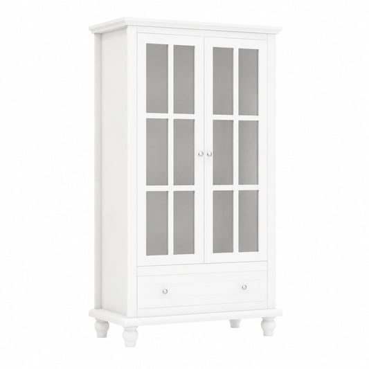 Schrank – 80 × 40 × 139 cm, mit Schubladen, aus Glas, für Wohnzimmer