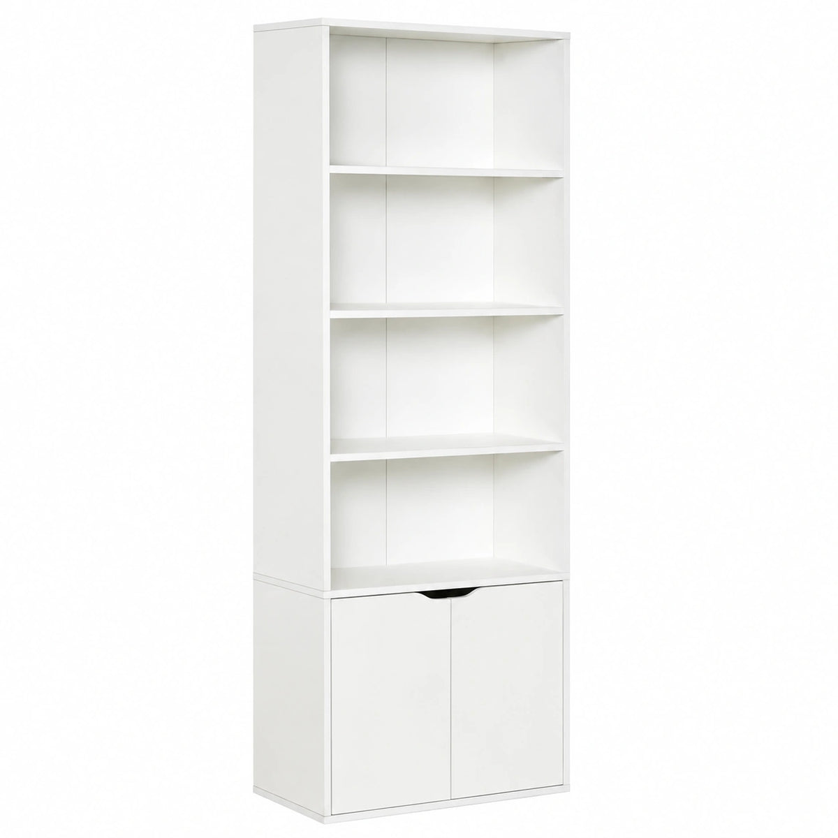 Bücherregal – 59 × 29 × 180 cm, mit mehreren Türen, für Wohnzimmer, Schlafzimmer und Büro