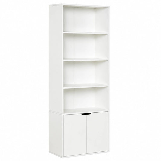 Bücherregal – 59 × 29 × 180 cm, mit mehreren Türen, für Wohnzimmer, Schlafzimmer und Büro