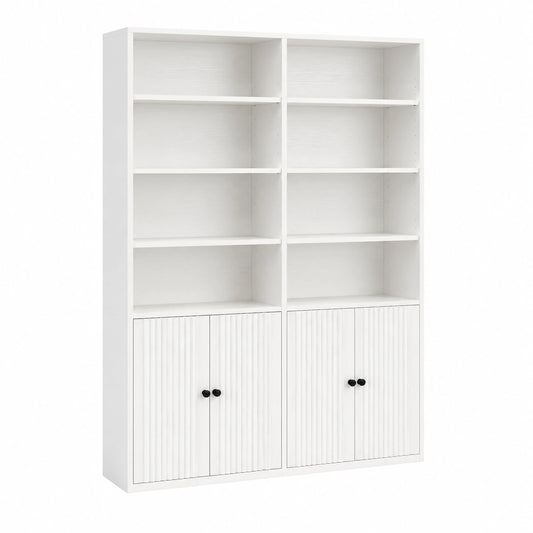 Bücherregal – 108 × 30 × 180 cm, mit Ablagen, aus Holz, für Wohnzimmer, Schlafzimmer und Büro