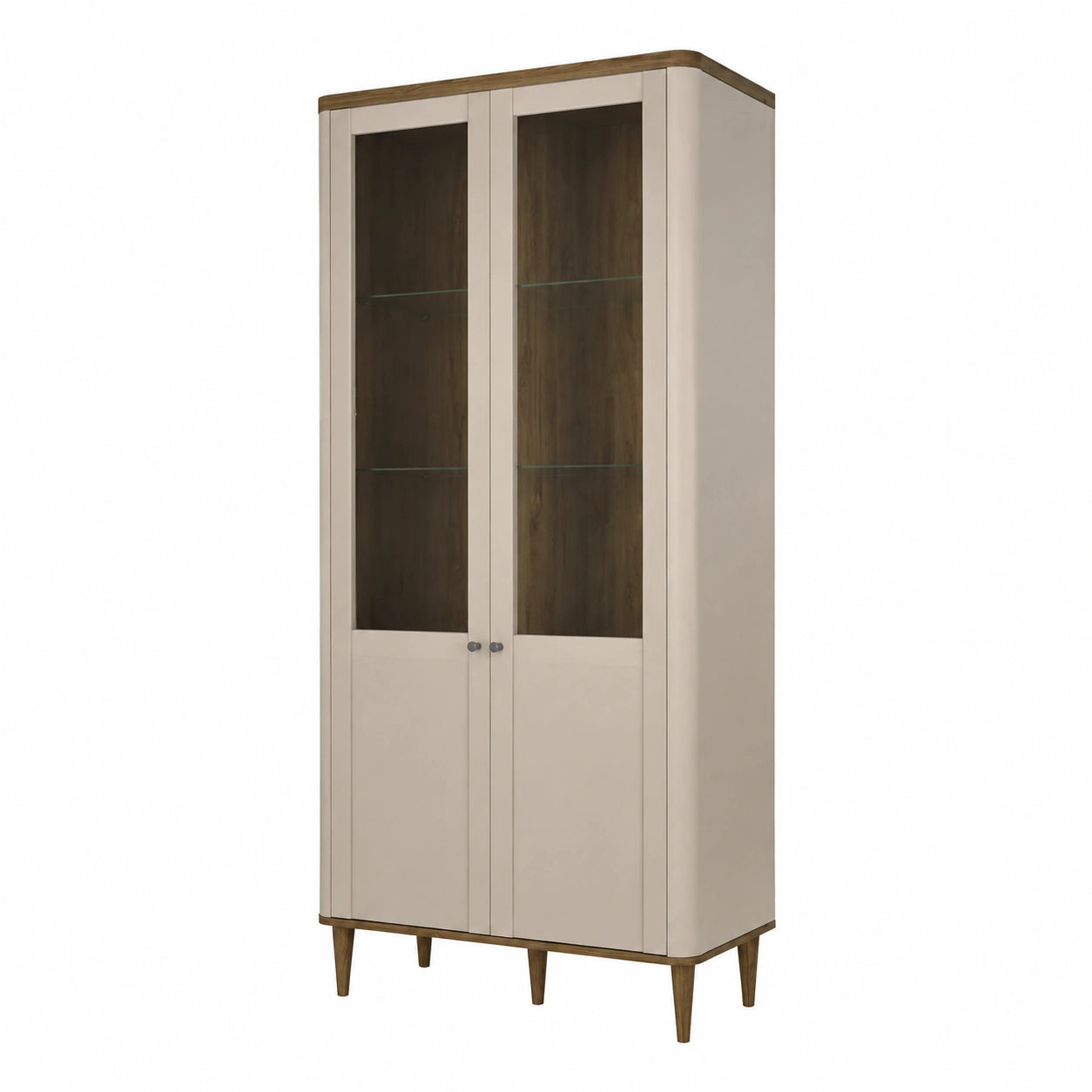 Vitrine – moderner Stil, mit mehreren Türen, aus Holzwerkstoff