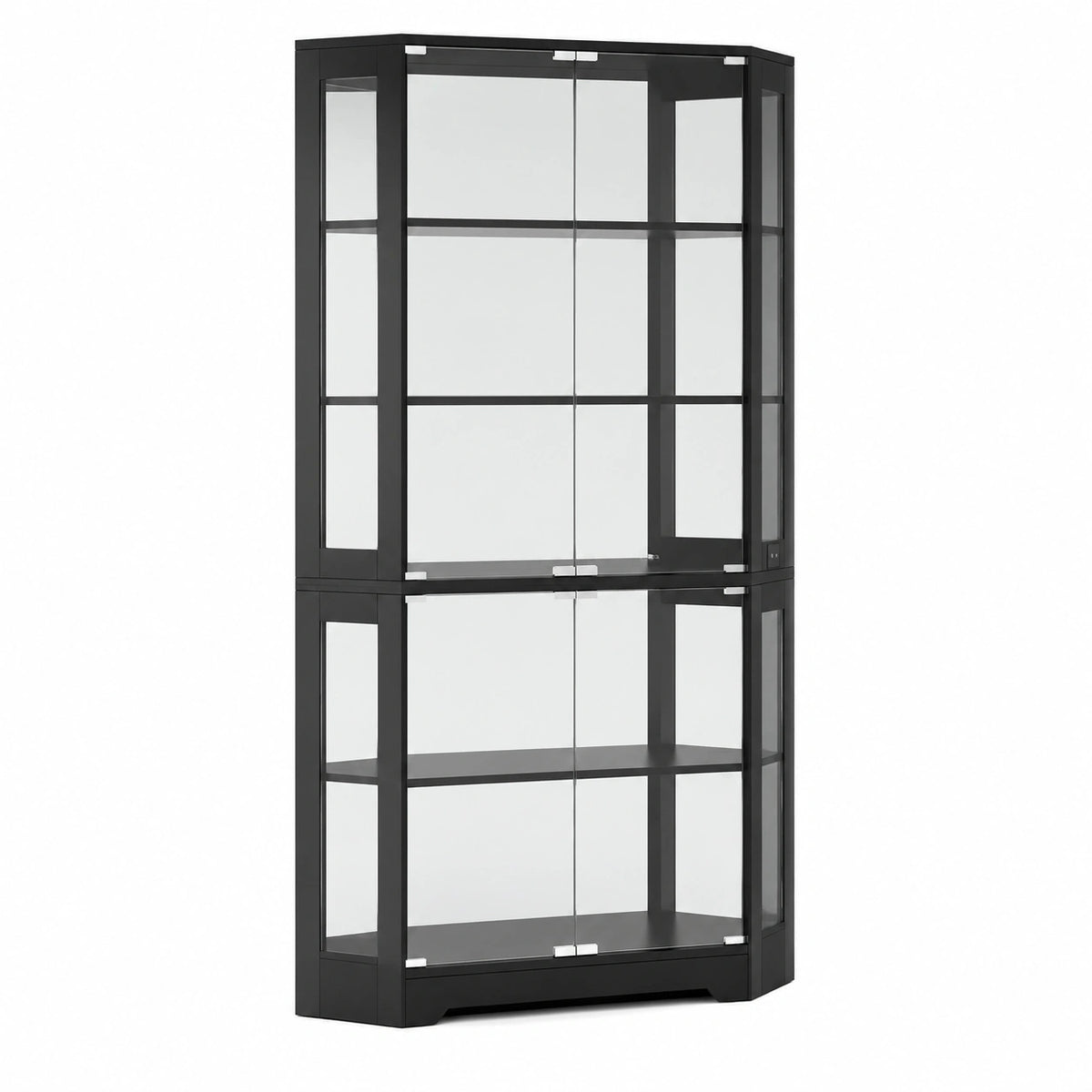 Vitrine – 180 cm, mit LED-Beleuchtung, für Wohnzimmer, Schlafzimmer und Büro