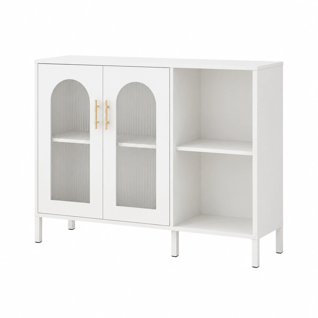 Metallschrank – 100 × 40 × 80 cm, aus Glas, für Esszimmer, Küche und Wohnzimmer